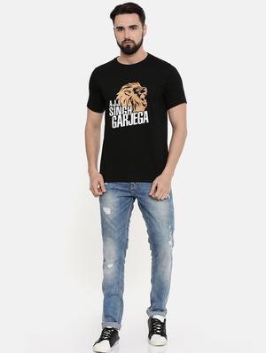 black front print t-shirt - 17154600 - Standard Image - 4