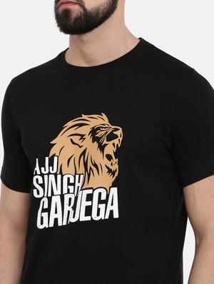 black front print t-shirt - 17154600 - Standard Image - 5