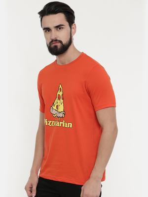orange front print t-shirt - 17154611 - Standard Image - 2
