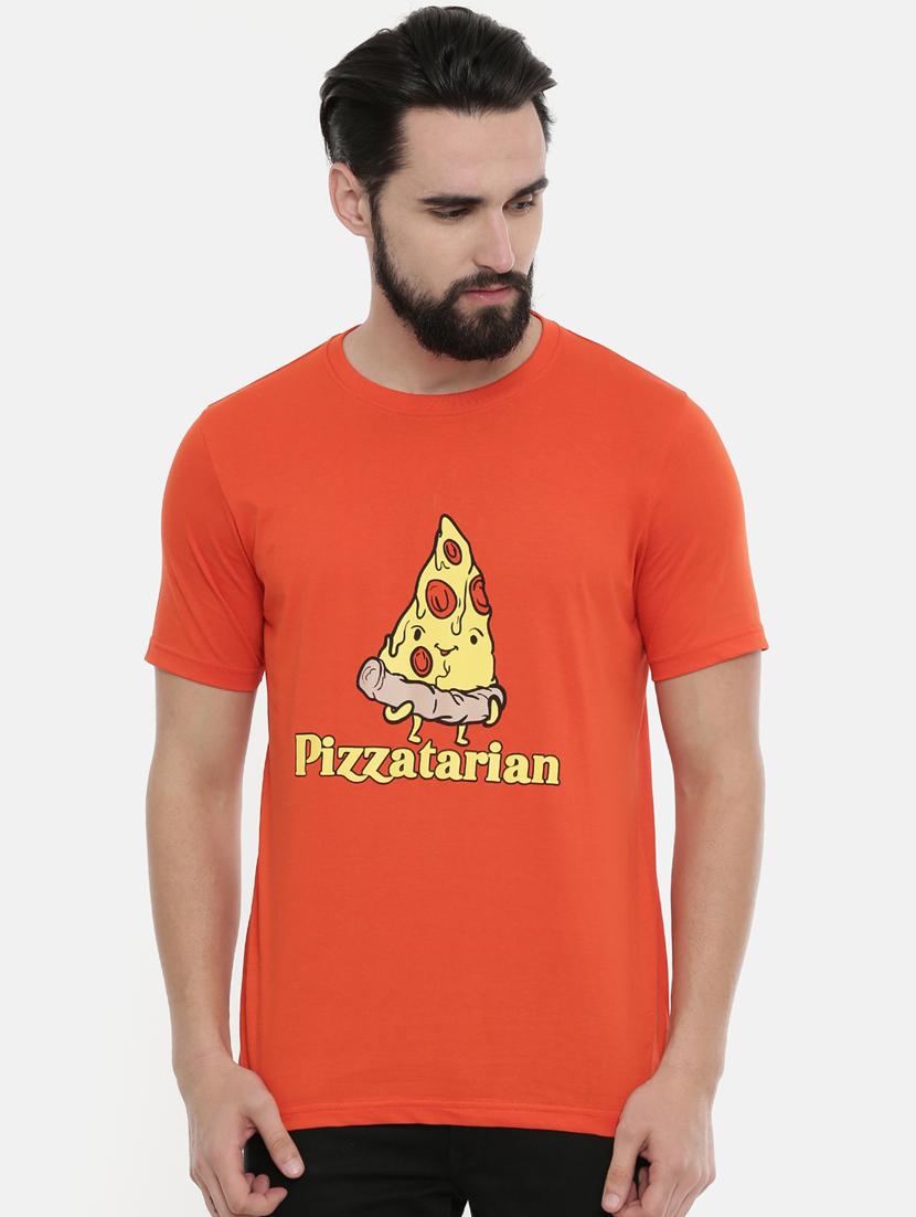 orange front print t-shirt - 17154611 - Zoom Image - 1