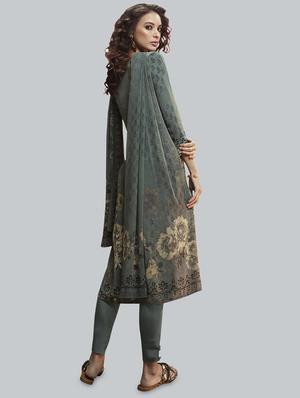 floral unstitched suit - 17154658 - Standard Image - 2