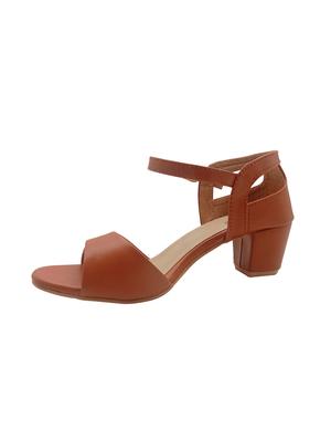 tan synthetic ankle strap sandals - 17154672 - Standard Image - 3