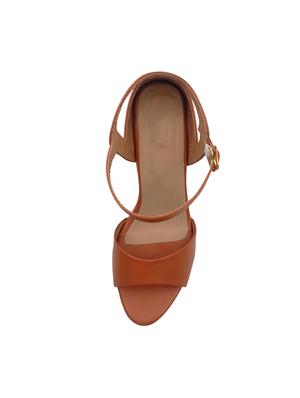 tan synthetic ankle strap sandals - 17154672 - Standard Image - 4