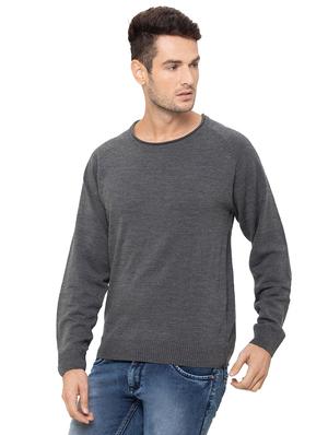 grey solid acrylic pullover - 17154683 - Standard Image - 2