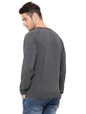 grey solid acrylic pullover - 17154683 - Standard Image - 3