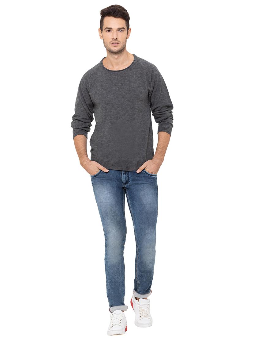 grey solid acrylic pullover - 17154683 - Zoom Image - 4