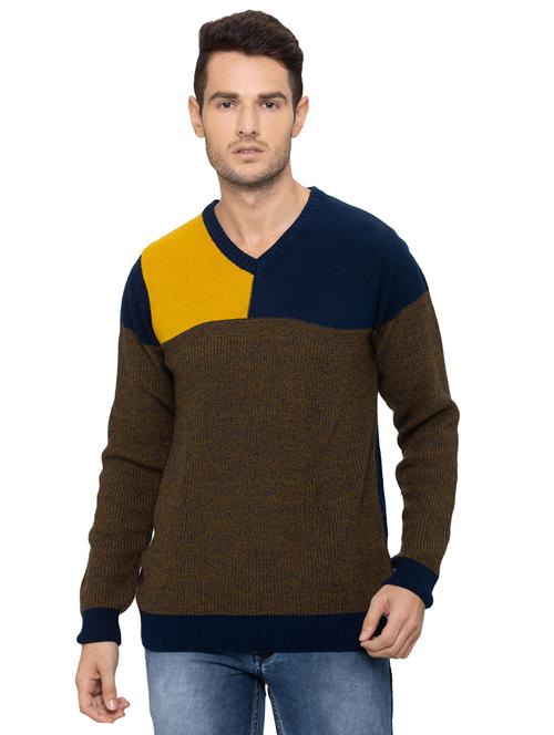 multi color block acrylic pullover - 17154690 - Standard Image - 1