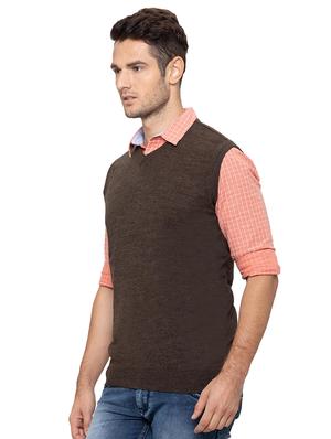 brown solid acrylic pullover - 17154701 - Standard Image - 2