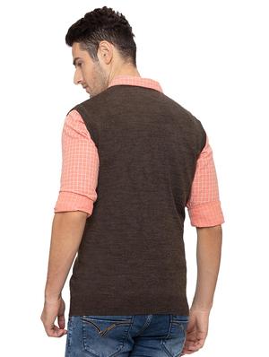 brown solid acrylic pullover - 17154701 - Standard Image - 3