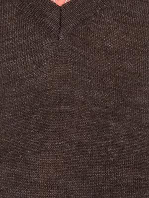 brown solid acrylic pullover - 17154701 - Standard Image - 5