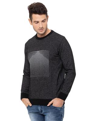 black printed acrylic pullover - 17154703 - Standard Image - 2