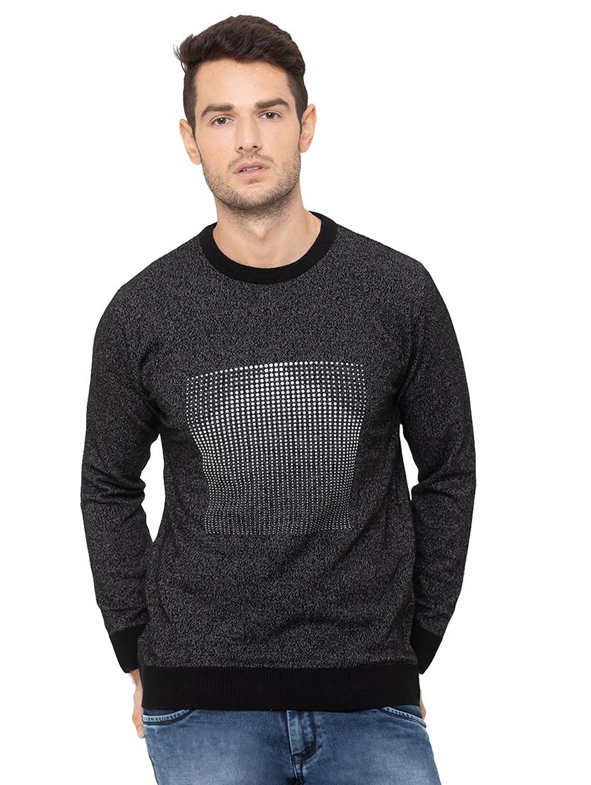 black printed acrylic pullover - 17154703 - Zoom Image - 1