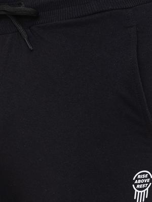 black solid track pant - 17154722 - Standard Image - 5