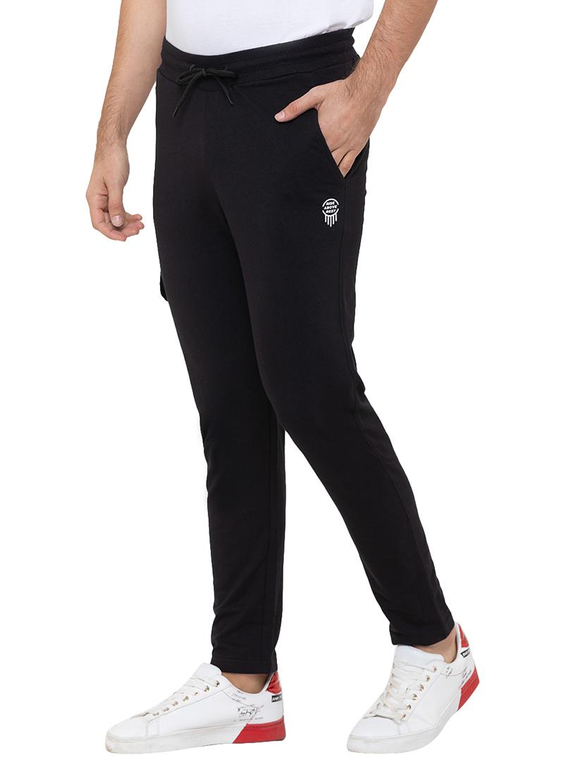 black solid track pant - 17154722 - Zoom Image - 2