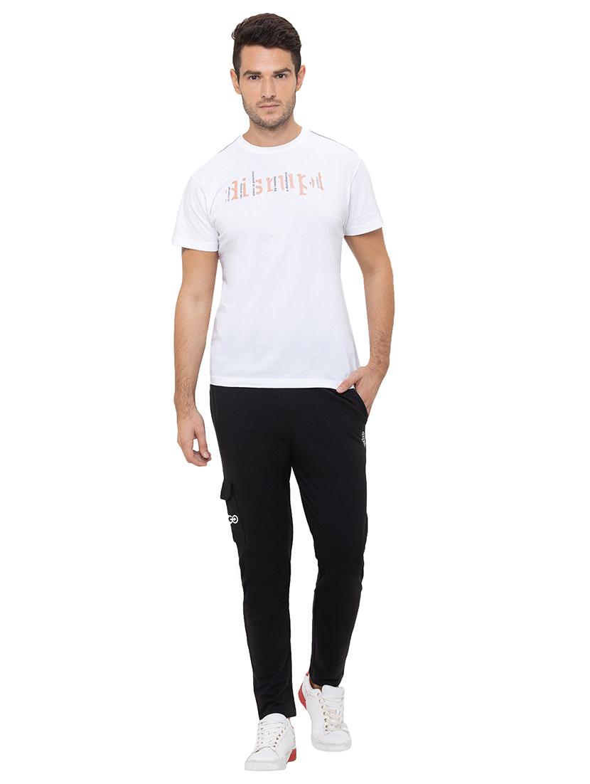 black solid track pant - 17154722 - Zoom Image - 4