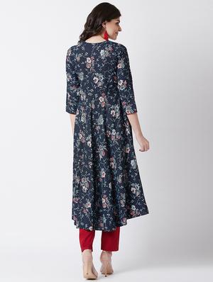 floral kurta pant set - 17154824 - Standard Image - 4