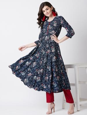 floral kurta pant set - 17154824 - Standard Image - 5