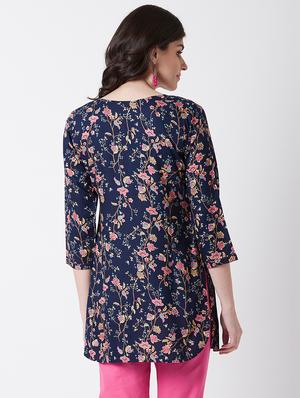 printed straight kurti - 17154841 - Standard Image - 3
