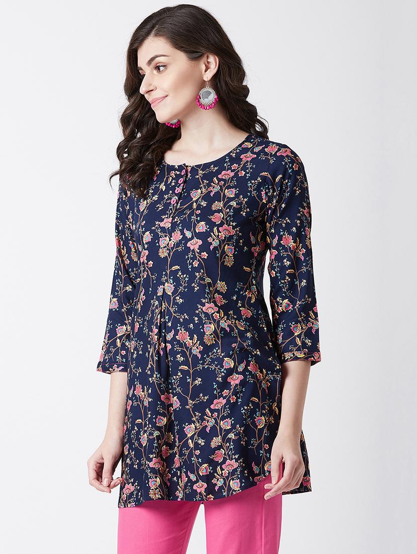 printed straight kurti - 17154841 - Zoom Image - 2