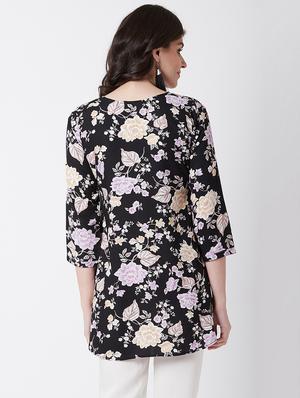 printed straight kurti - 17154843 - Standard Image - 3