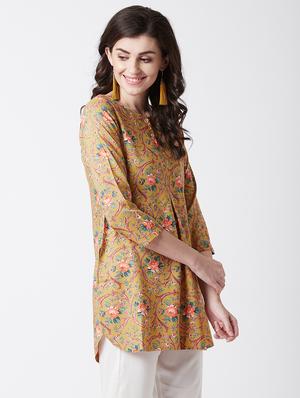 floral straight kurti - 17154844 - Standard Image - 2