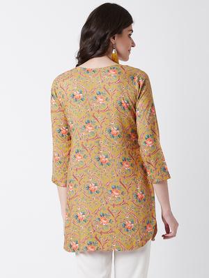 floral straight kurti - 17154844 - Standard Image - 3