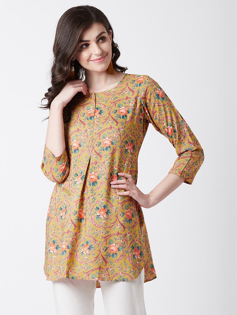 floral straight kurti - 17154844 - Zoom Image - 1