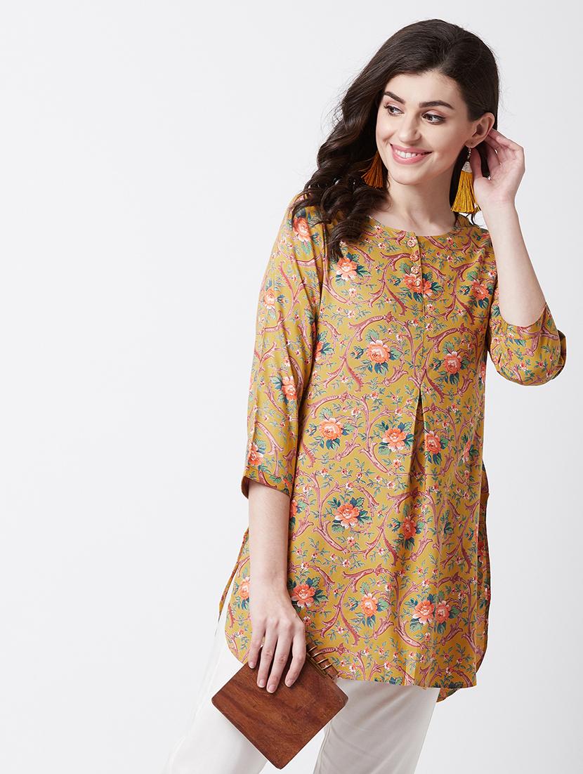 floral straight kurti - 17154844 - Zoom Image - 4