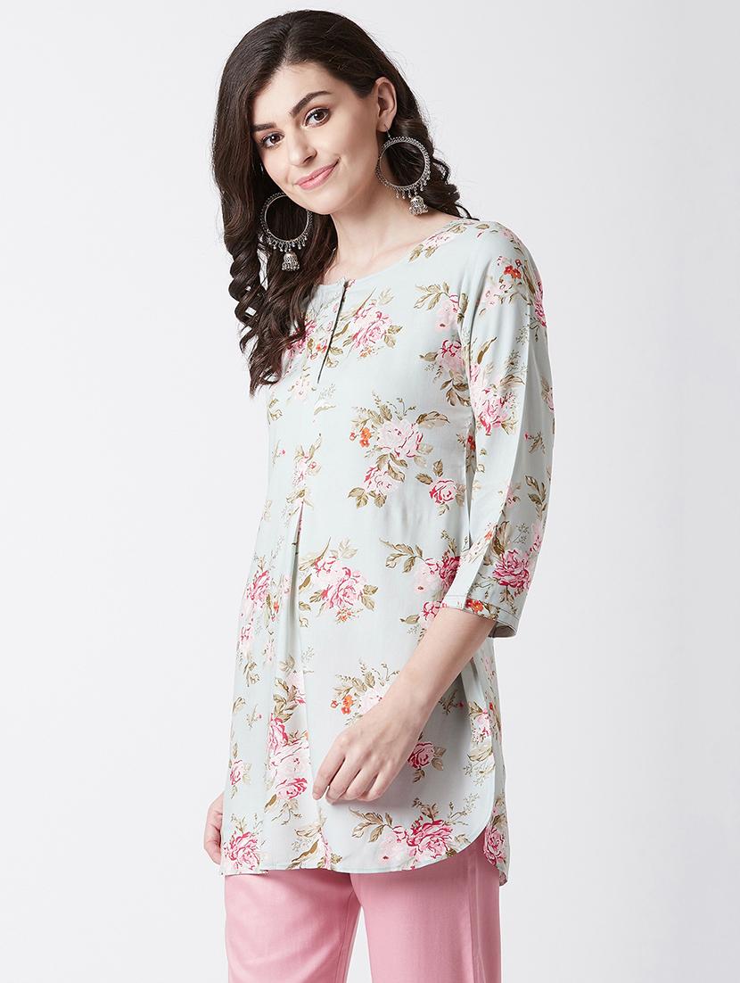 printed straight kurti - 17154849 - Zoom Image - 2