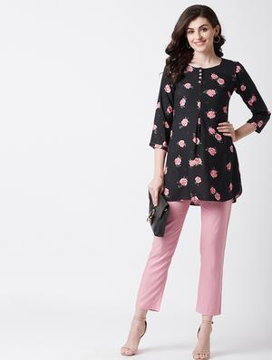floral straight kurti - 17154850 - Standard Image - 4