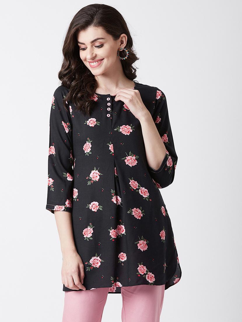 floral straight kurti - 17154850 - Zoom Image - 1