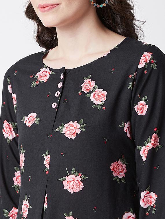 floral straight kurti - 17154850 - Zoom Image - 5