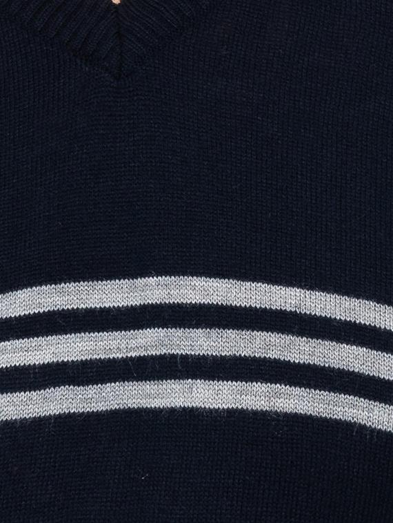 navy blue striped acrylic pullover - 17154889 - Zoom Image - 5