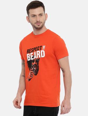 orange front print t-shirt - 17154907 - Standard Image - 2