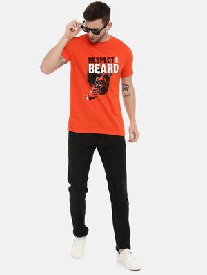 orange front print t-shirt - 17154907 - Standard Image - 4