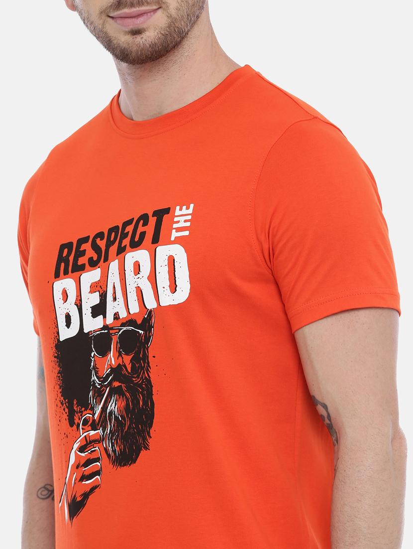 orange front print t-shirt - 17154907 - Zoom Image - 5