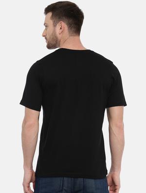 black chest print t-shirt - 17154916 - Standard Image - 3