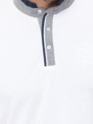 white solid collared t-shirt - 17154923 - Standard Image - 5