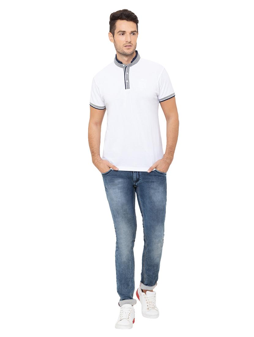 white solid collared t-shirt - 17154923 - Zoom Image - 4