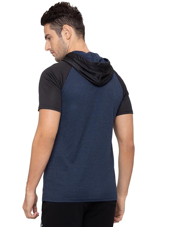 navy blue color block raglan t-shirt - 17154930 - Zoom Image - 3