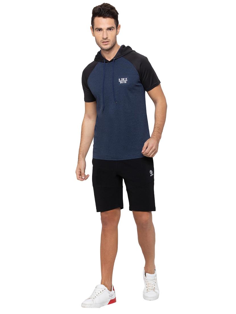 navy blue color block raglan t-shirt - 17154930 - Zoom Image - 4