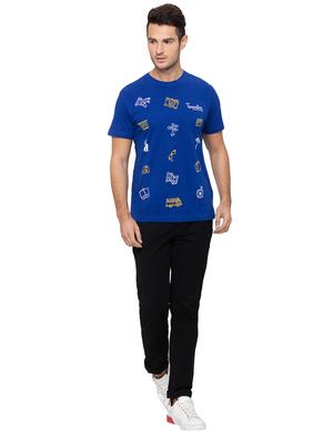 blue printed t-shirt - 17154934 - Standard Image - 4