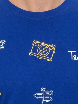 blue printed t-shirt - 17154934 - Standard Image - 5