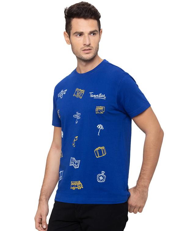 blue printed t-shirt - 17154934 - Zoom Image - 2