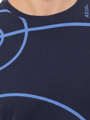 navy blue front print t-shirt - 17154969 - Standard Image - 5
