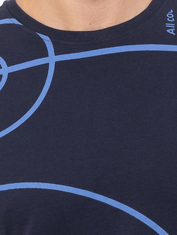 navy blue front print t-shirt - 17154969 - Zoom Image - 5