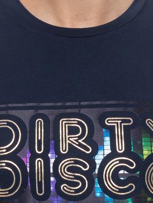 navy blue typographic chest print t-shirt - 17154991 - Standard Image - 5