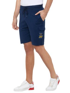 navy blue solid shorts - 17155020 - Standard Image - 2