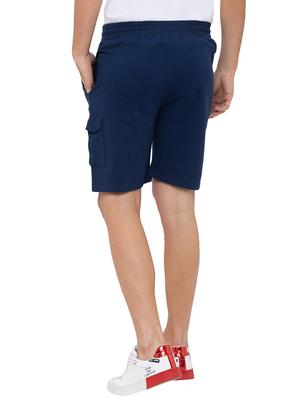 navy blue solid shorts - 17155020 - Standard Image - 3