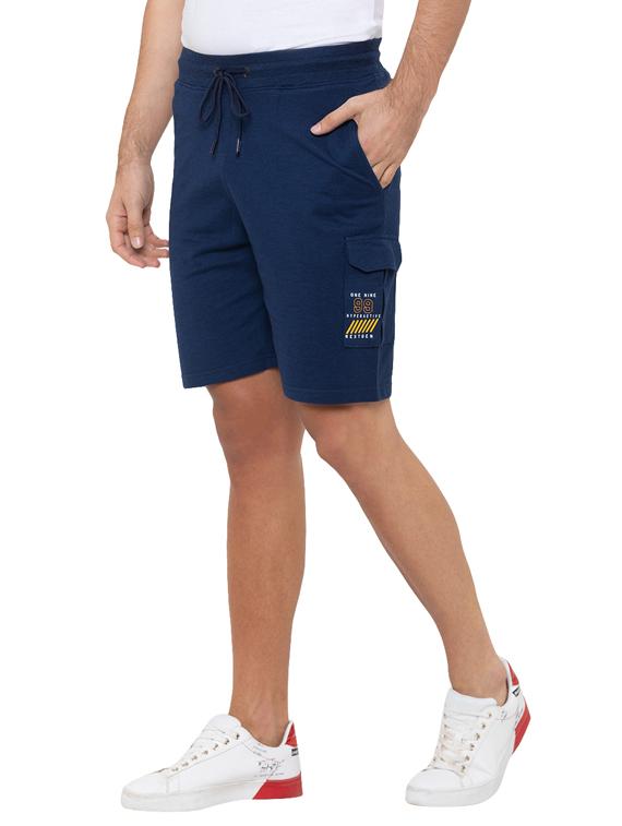 navy blue solid shorts - 17155020 - Zoom Image - 2
